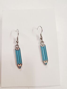 Turquoise Pencil Drop Earrings - Women Jewelry